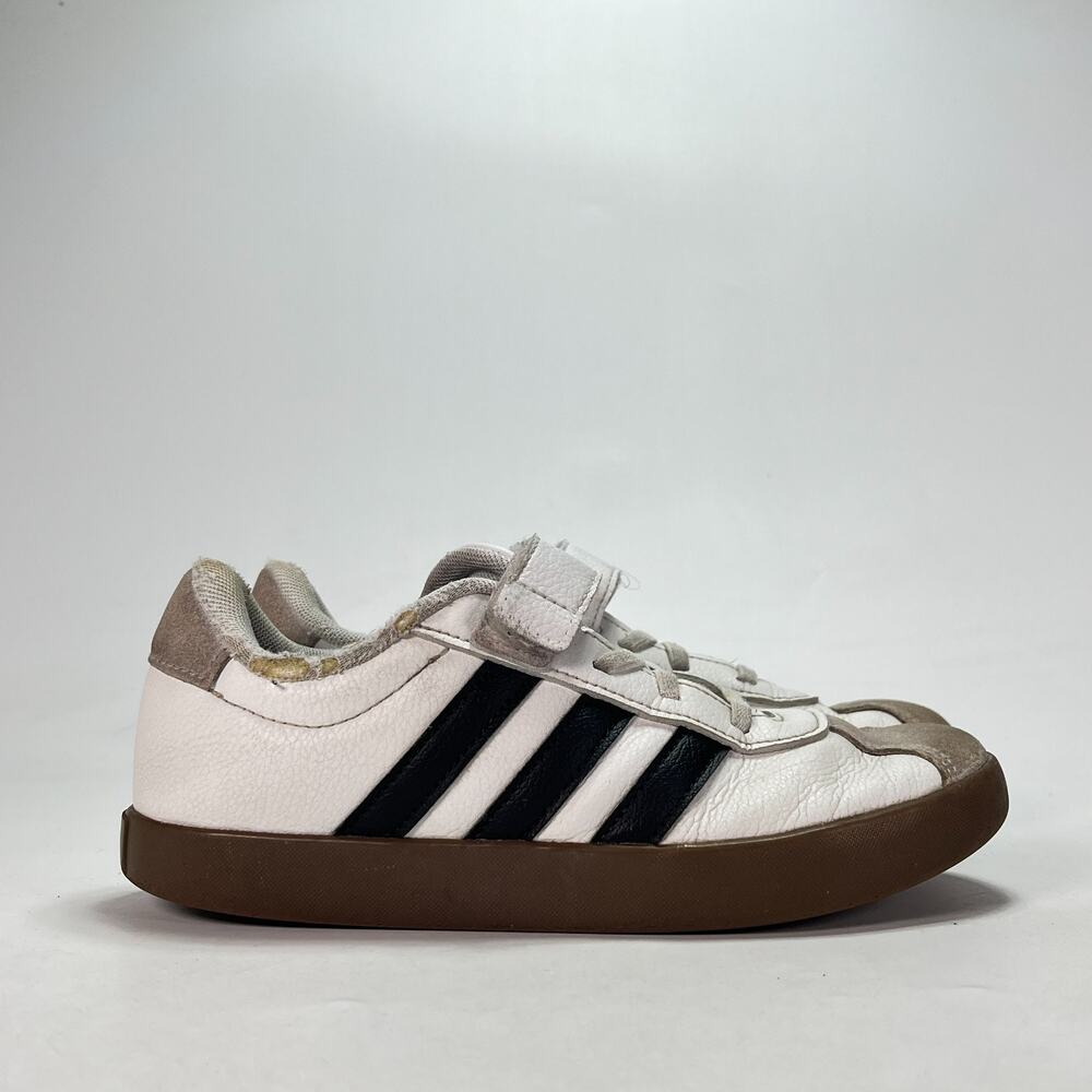 adidas VL Court 3.0 White Black Skateboarding Shoes Sneakers ID9155 Youth Size 3